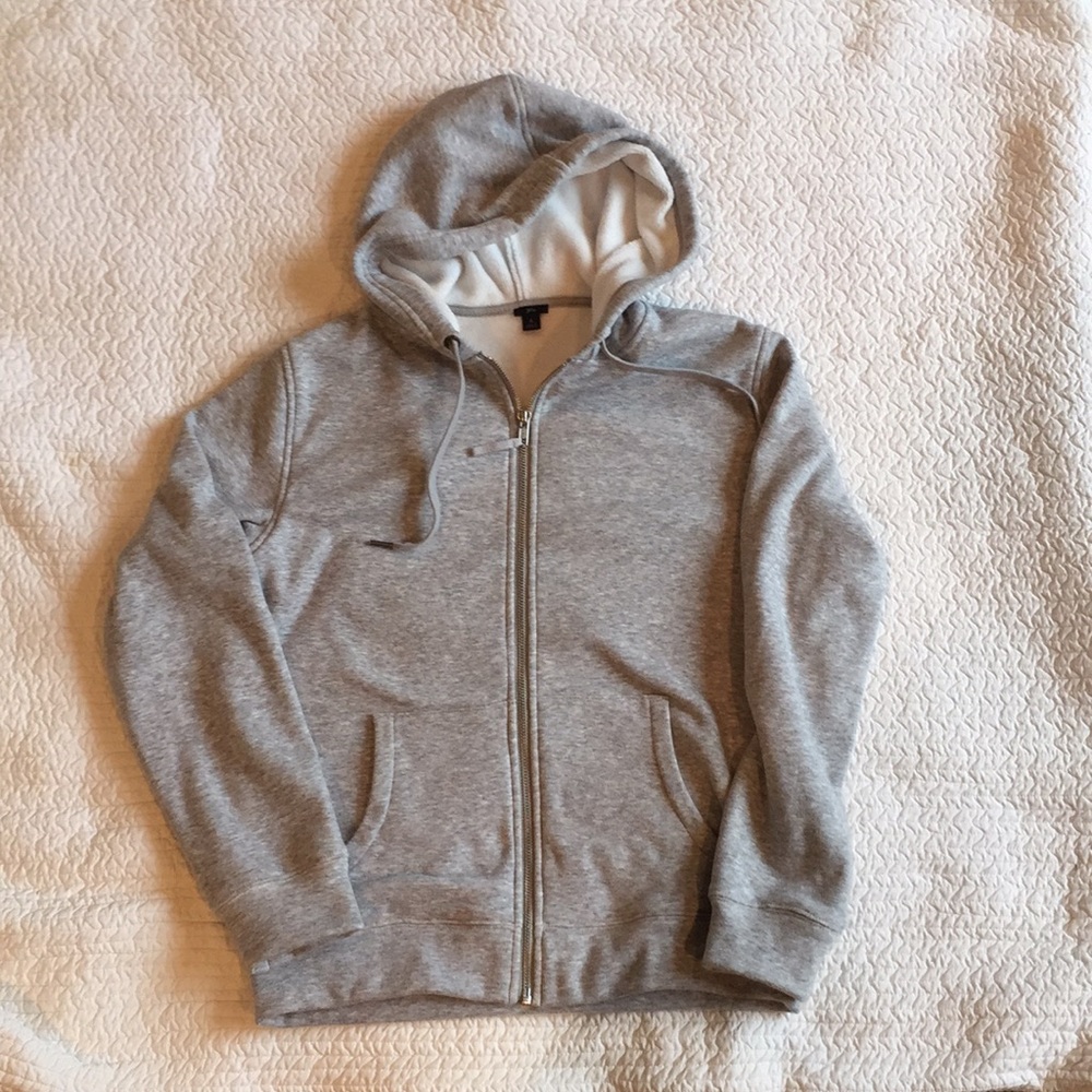Jcrew hooded zip up sweatshirt S